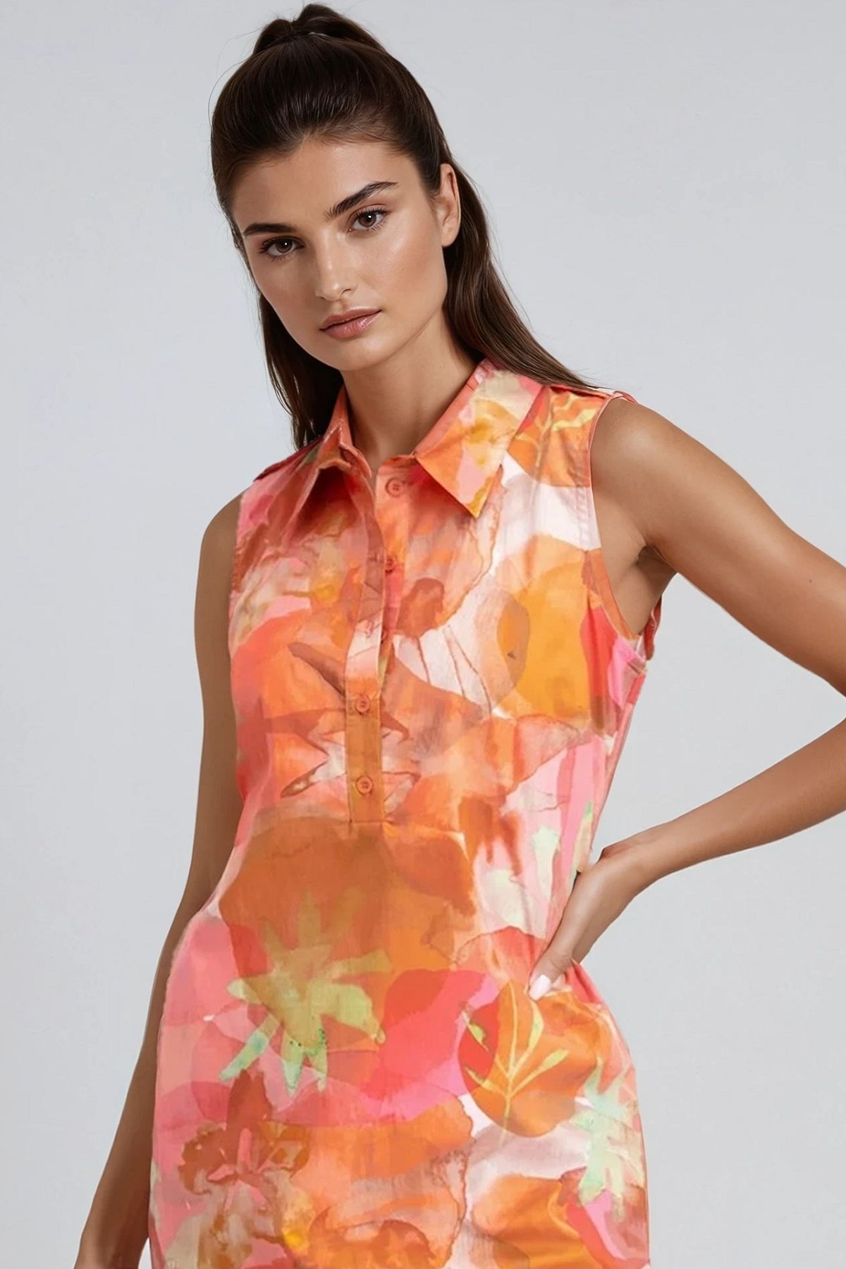 Corail, Fuchia Et Vert