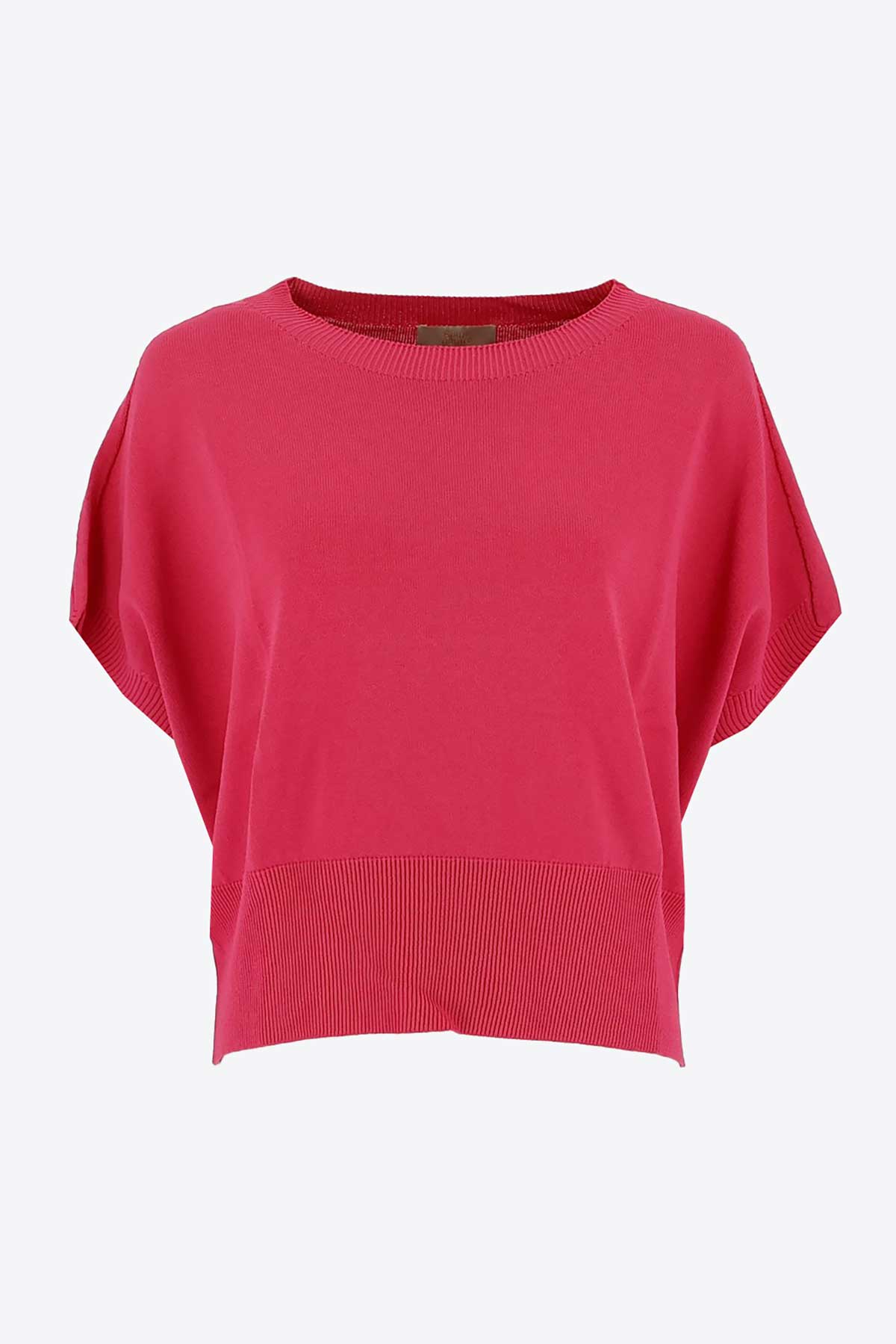 Pull ample uni en fine maille