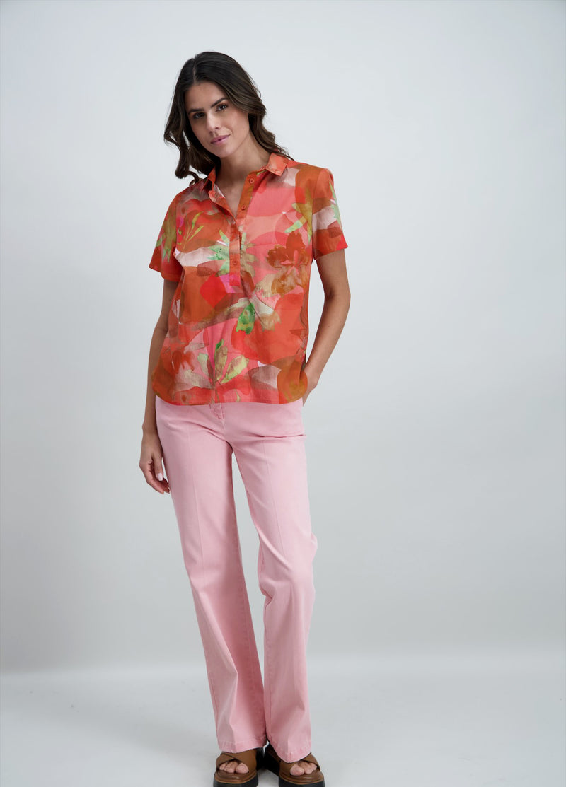 Corail, Fushia Et Vert